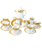 ชุดกาแฟเหลี่ยม คาปูชิโน ทองนูน ชุดกาแฟเหลี่ยม คาปูชิโน ทองนูน